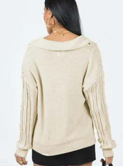 Princess Polly Symons Sweater  Cream Store
