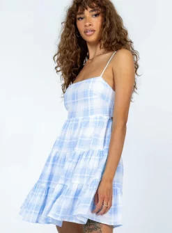 Princess Polly Synthia Mini Dress  Blue Hot