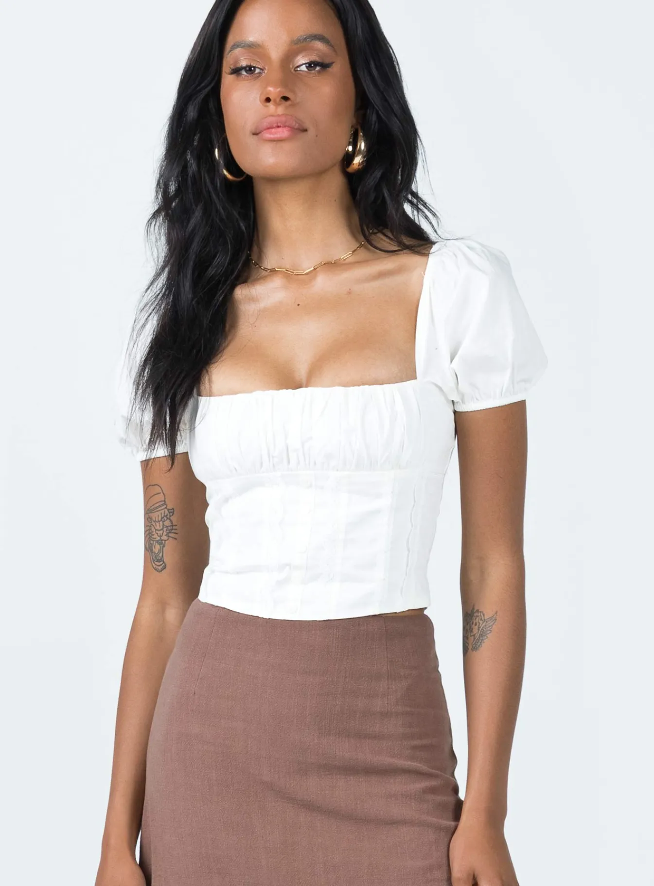 Princess Polly Taber Top Ivory Flash Sale