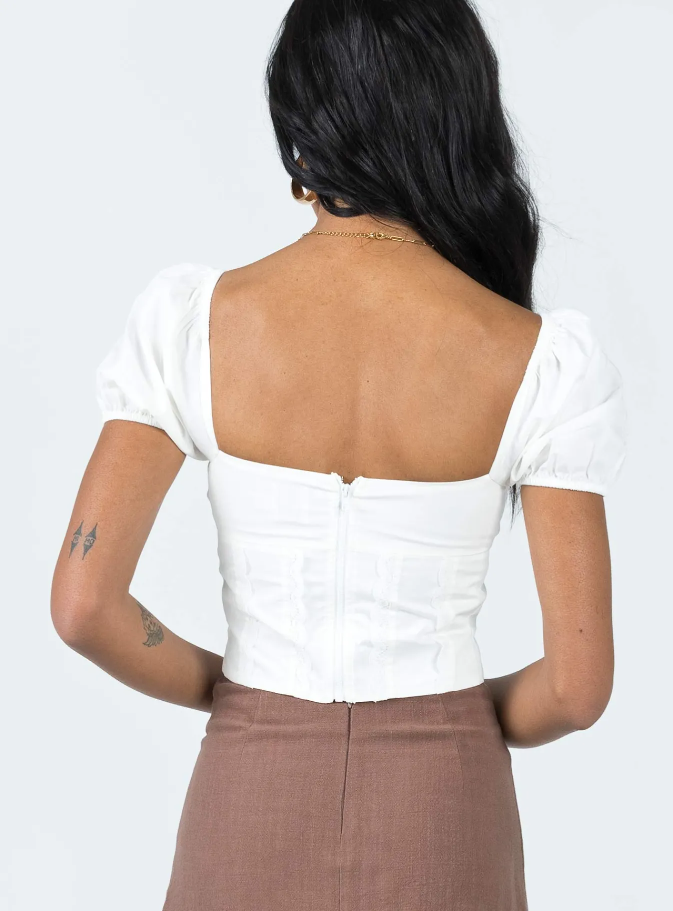Princess Polly Taber Top Ivory Flash Sale