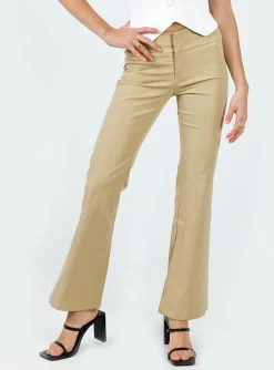 Princess Polly Tabithia Low Rise Pants  Beige Best