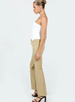 Princess Polly Tabithia Low Rise Pants  Beige Best