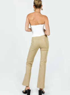 Princess Polly Tabithia Low Rise Pants  Beige Best
