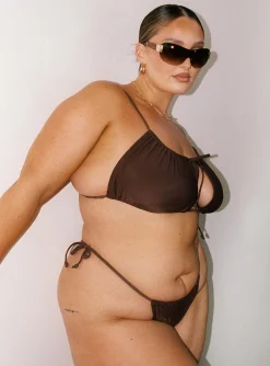 Princess Polly Tahiti Bikini Bottom Chocolatecurve   Brown Sale