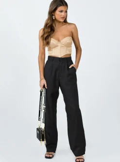 Princess Polly Tahnie Pants  Black Best Sale