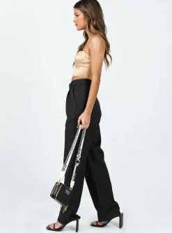 Princess Polly Tahnie Pants  Black Best Sale