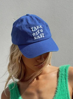 Princess Polly Take It Easy Dad Cap  Blue Flash Sale