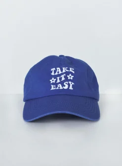 Princess Polly Take It Easy Dad Cap  Blue Flash Sale