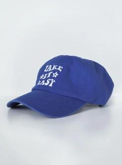Princess Polly Take It Easy Dad Cap  Blue Flash Sale