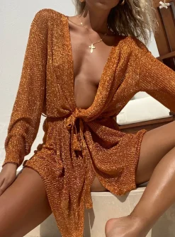 Princess Polly Take Me To Rio Mini Dress  Orange Shop