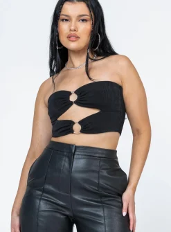 Princess Polly Takeover Top  Black Store