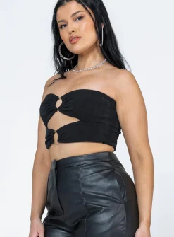Princess Polly Takeover Top  Black Store
