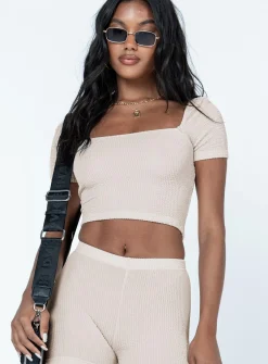 Princess Polly Talden Top  Beige Best