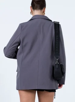 Princess Polly Talisa Oversized Blazer Grey Cheap