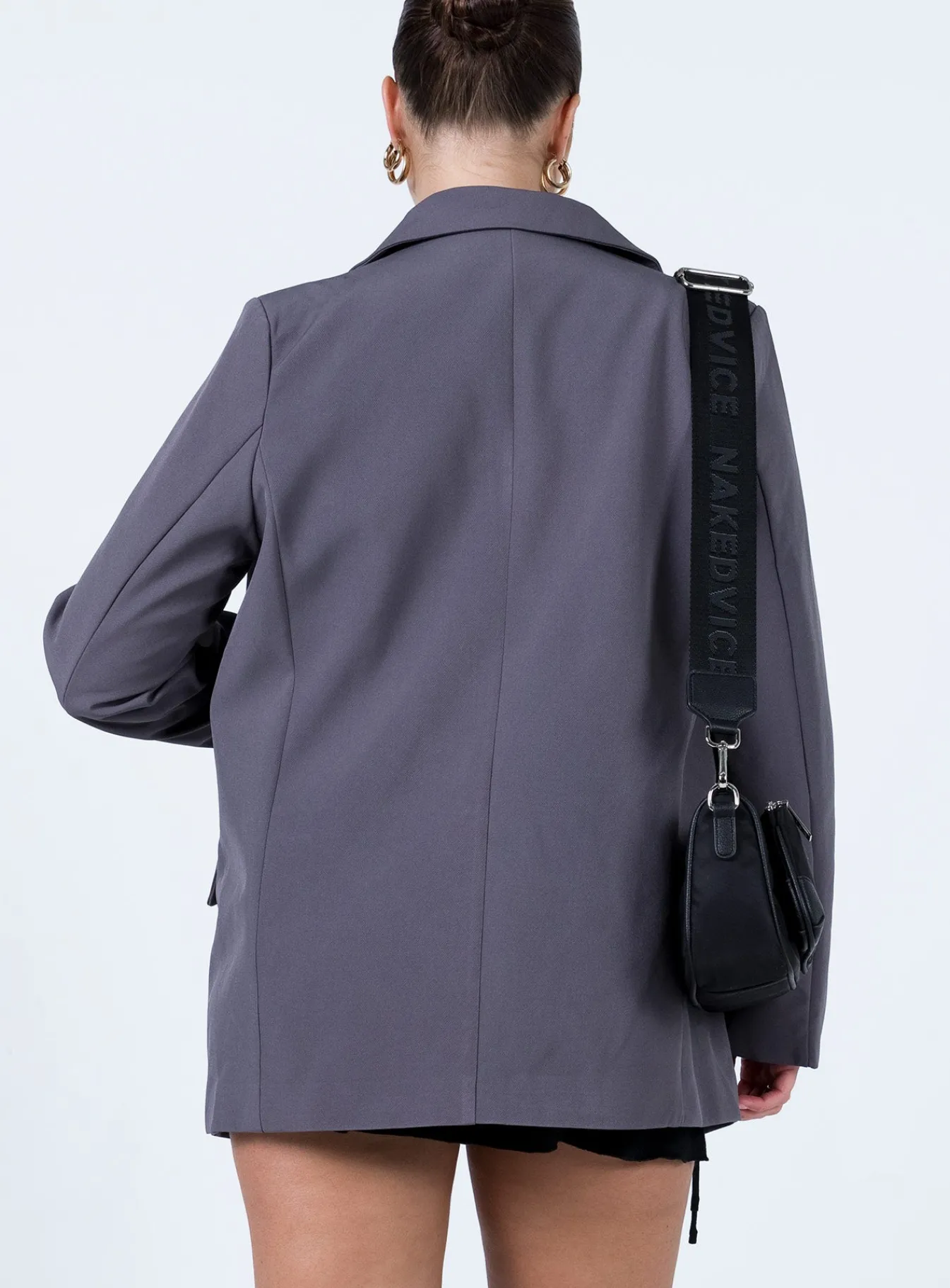 Princess Polly Talisa Oversized Blazer Grey Cheap