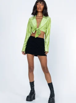 Princess Polly Talissa Long Sleeve Top  Green Hot