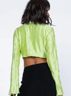 Princess Polly Talissa Long Sleeve Top  Green Hot