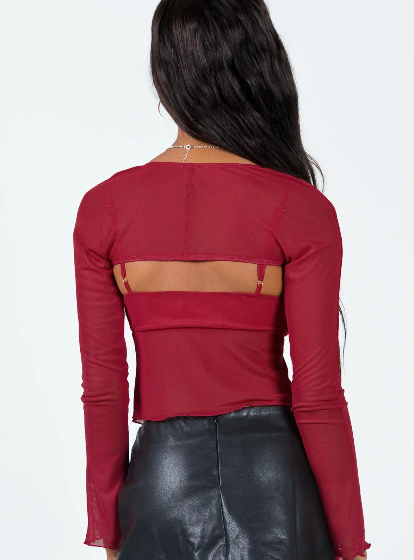 Princess Polly Tallah Two Piece Bolero Top  Red Cheap