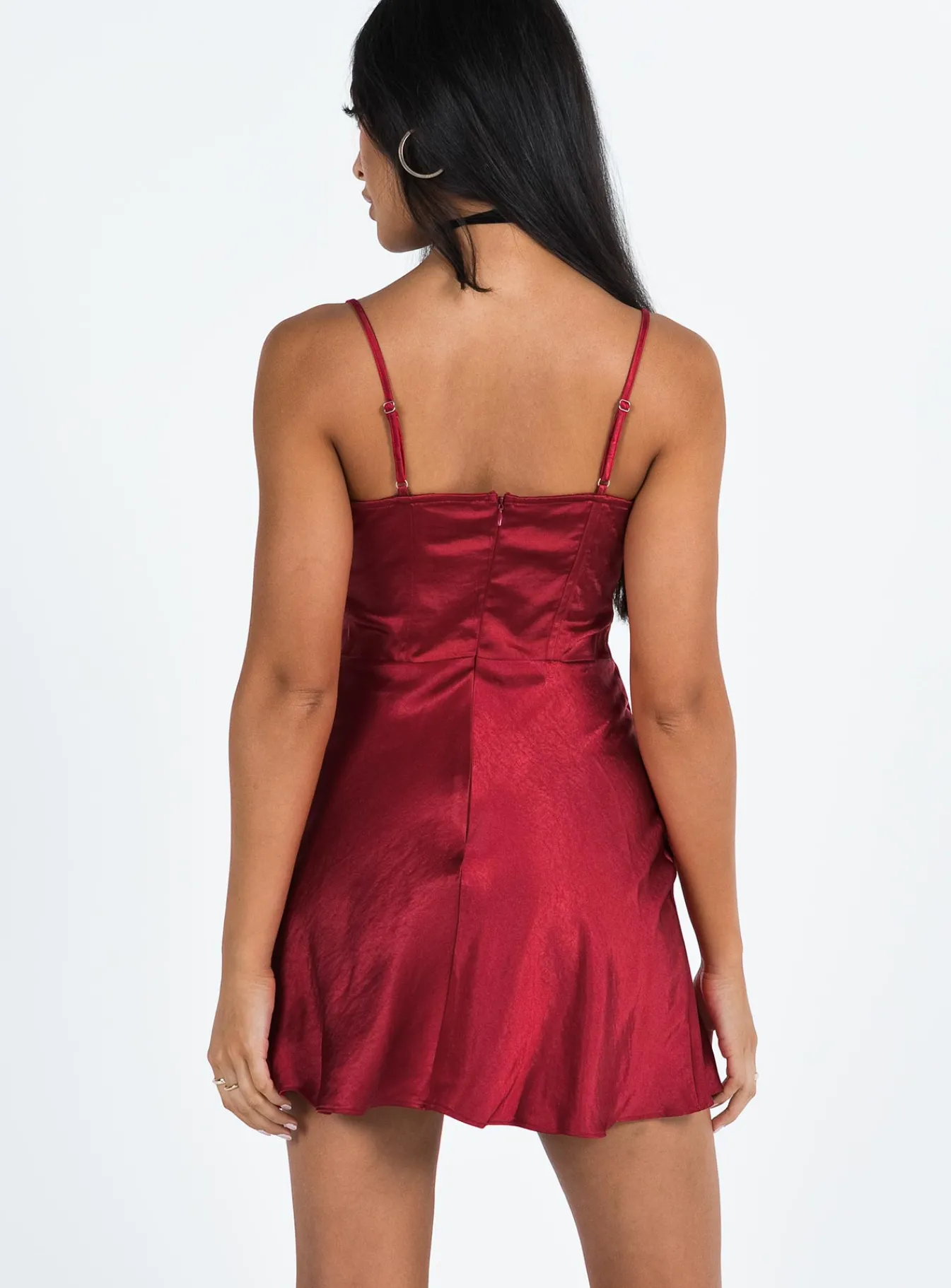 Princess Polly Tamal Mini Dress Burgundy Hot