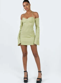 Princess Polly Tamarose Mini Dress Green Shop