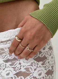 Princess Polly Tamarose Ring Set  Gold Outlet