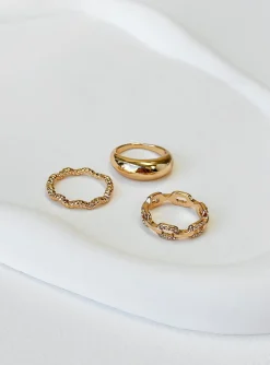Princess Polly Tamarose Ring Set  Gold Outlet