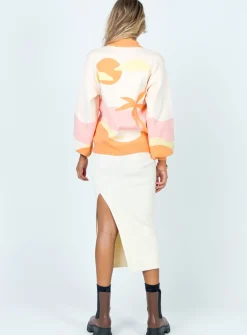 Princess Polly Tanna Midi Skirt  Cream Store