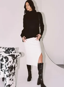 Princess Polly Tanna Midi Skirt  Cream Store