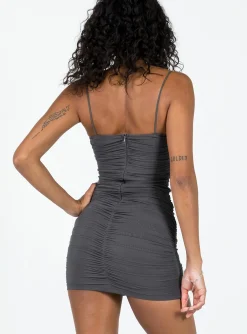 Princess Polly Tara Mini Dress  Slate Clearance