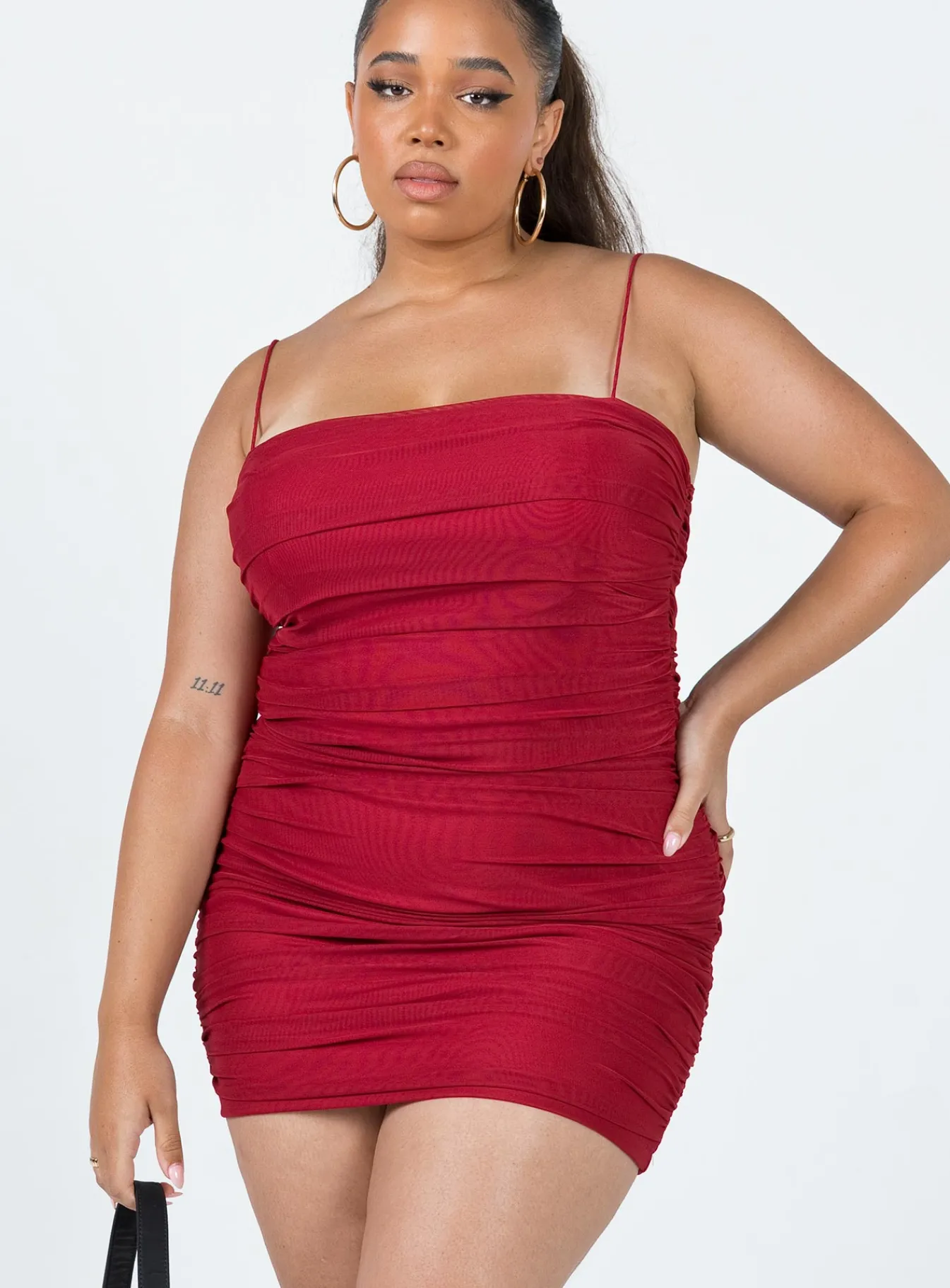 Princess Polly Tara Mini Dresscurve Red Cheap