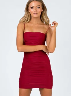 Princess Polly Tara Mini Dresslower Impact   Red Sale