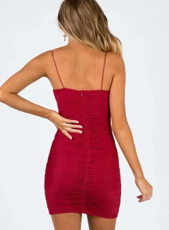 Princess Polly Tara Mini Dresslower Impact   Red Sale
