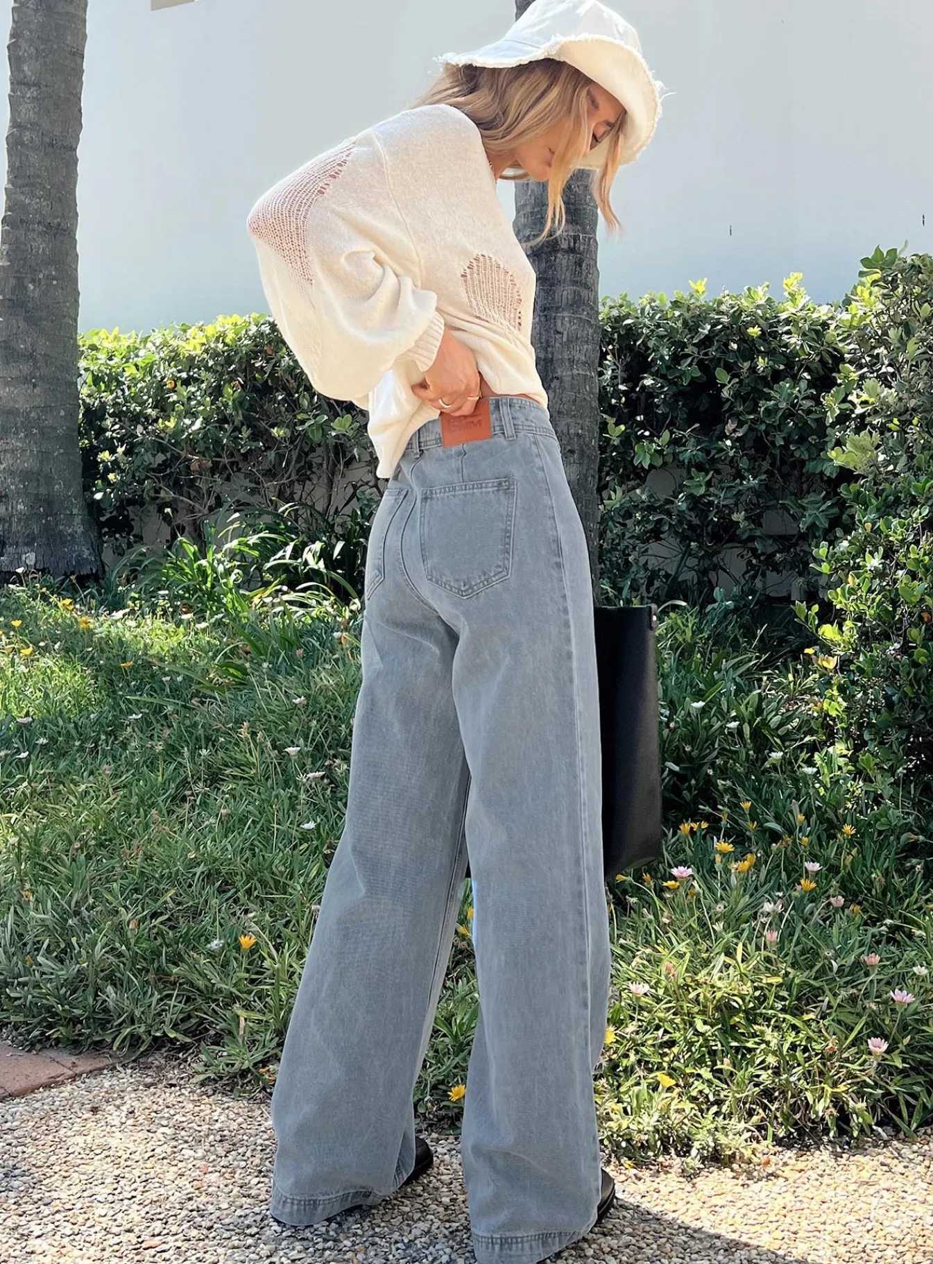 Princess Polly Tari Wide Leg Jeans Light Wash Denim Discount