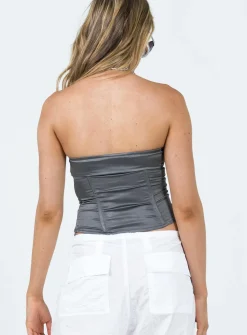Princess Polly Tasman Sweet Heart Tube Top Slate Shop