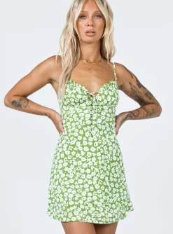 Princess Polly Tasmin Mini Dress  Green Floral Online