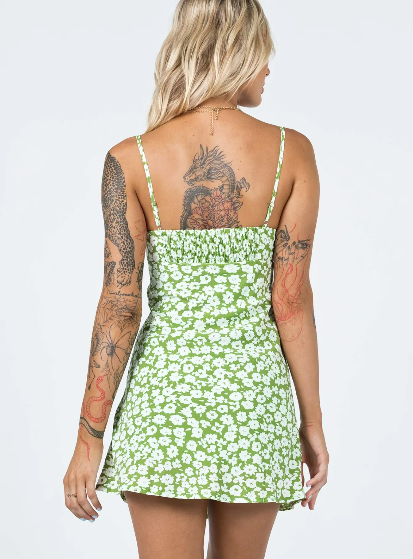 Princess Polly Tasmin Mini Dress Green Floral Online