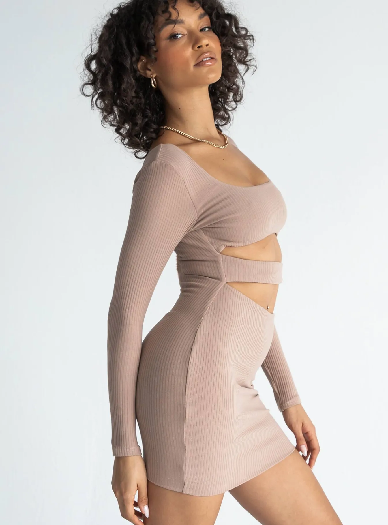Princess Polly Taurus Mini Dress Beige Store