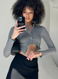 Princess Polly Tavi Long Sleeve Top  Black Store