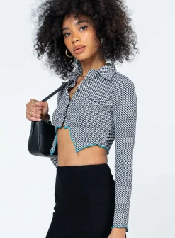 Princess Polly Tavi Long Sleeve Top  Black Store