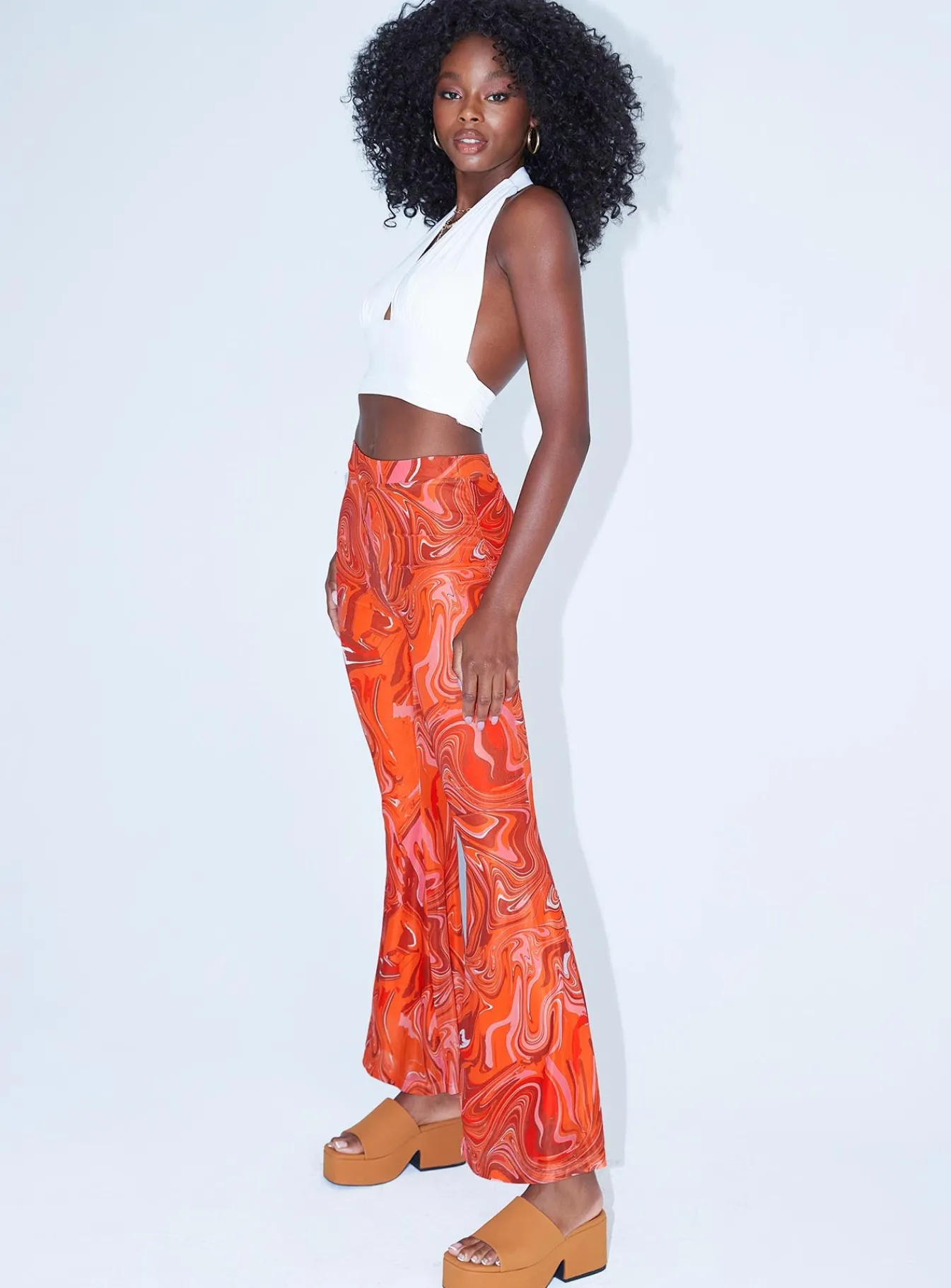Princess Polly Tayler Flare Pants Orange Best