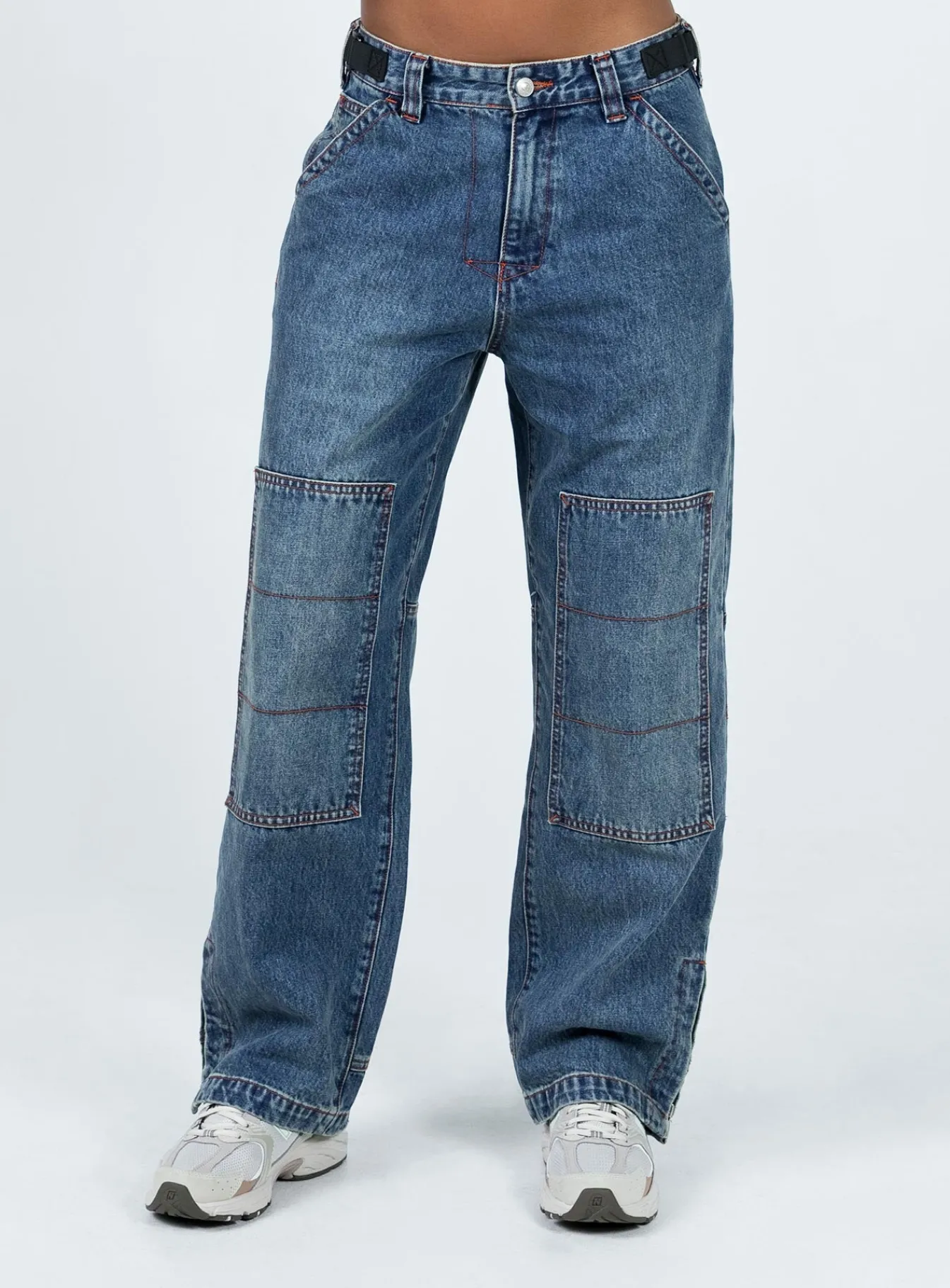 Princess Polly Tein Low Waist Jeans Dark Denim Vintage Denim Outlet