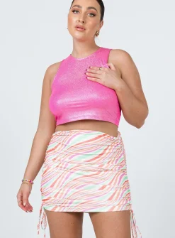 Princess Polly Tender Heart Mini Skirt  Multi Clearance