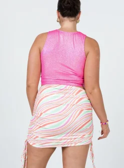 Princess Polly Tender Heart Mini Skirt  Multi Clearance