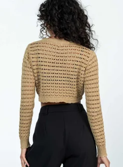 Princess Polly Terra Knit Sweater Beige New