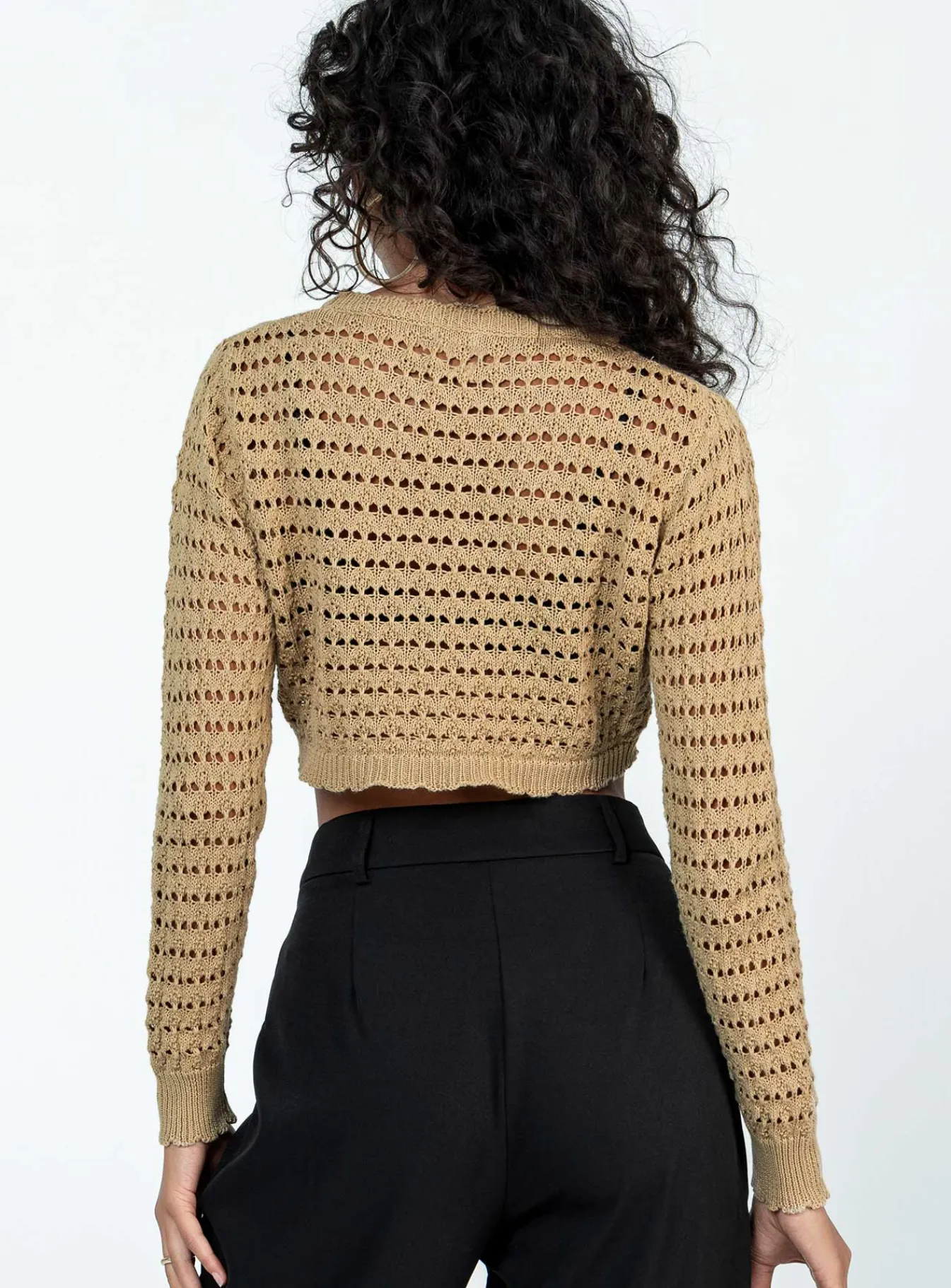Princess Polly Terra Knit Sweater Beige New