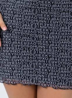 Princess Polly Text Me Mini Skirt Black Best Sale