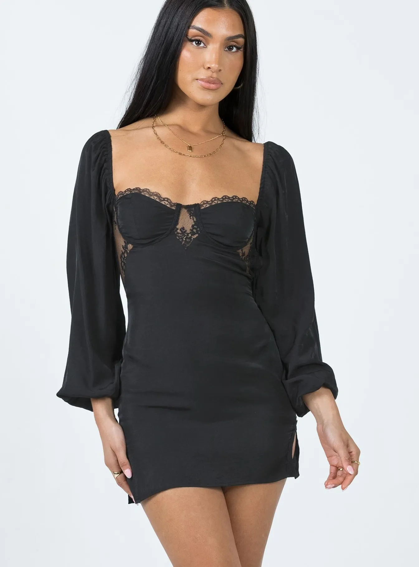 Princess Polly Teyana Mini Dress Black Shop