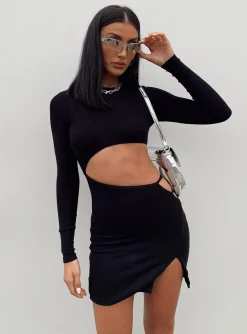 Princess Polly Thalia Mini Dress  Black Flash Sale