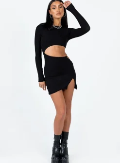 Princess Polly Thalia Mini Dress  Black Flash Sale