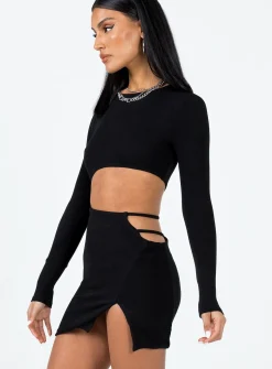 Princess Polly Thalia Mini Dress  Black Flash Sale